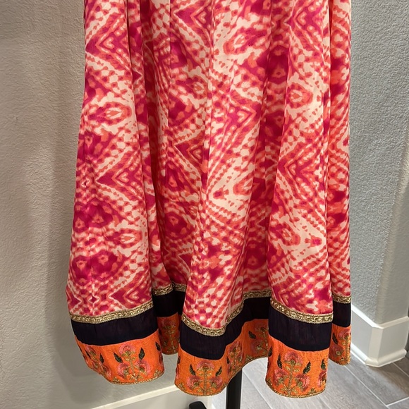 Chaniya choli..blue and pink lehenga with orange duputta..Indian clothing.. - Picture 4 of 9